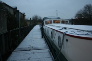Snow at our Newark mooring